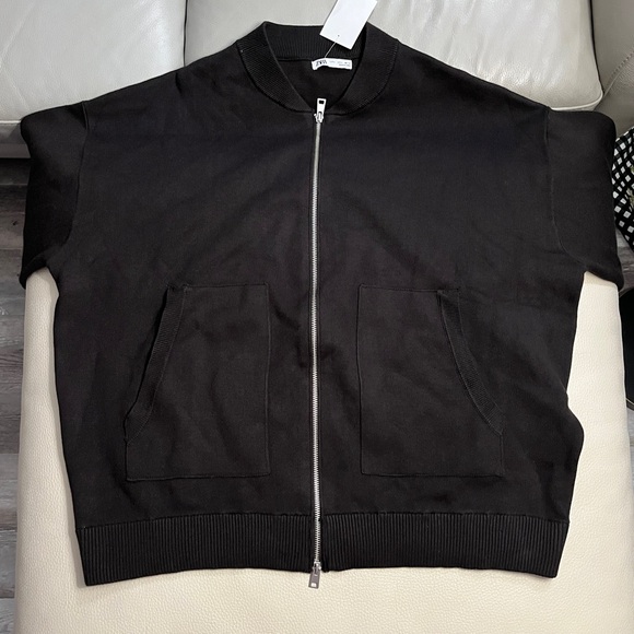 Zara Men's Zip Up Baseball Sweatshirt Jacket - Size L - Picture 3 of 8